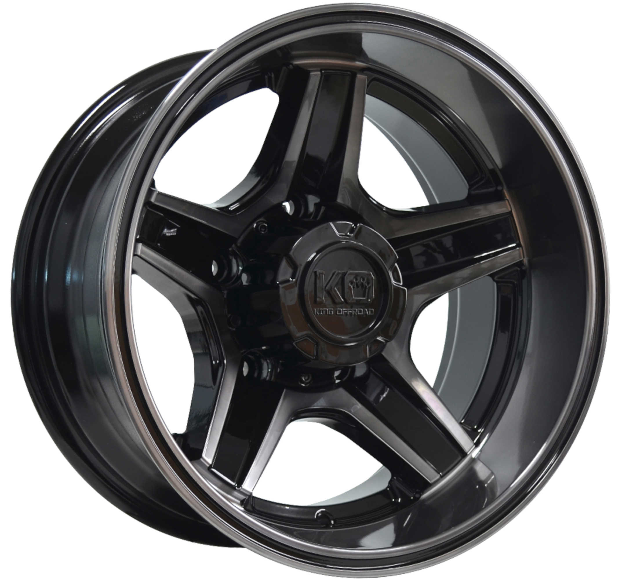 King 16x8 RIVAL 5x150 GLOSS BLACK - BLACK TINT +0