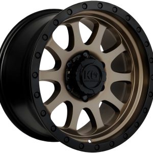 King 17x9 HURRICANE 5x120 BRONZE SATIN BLACK LIP +30