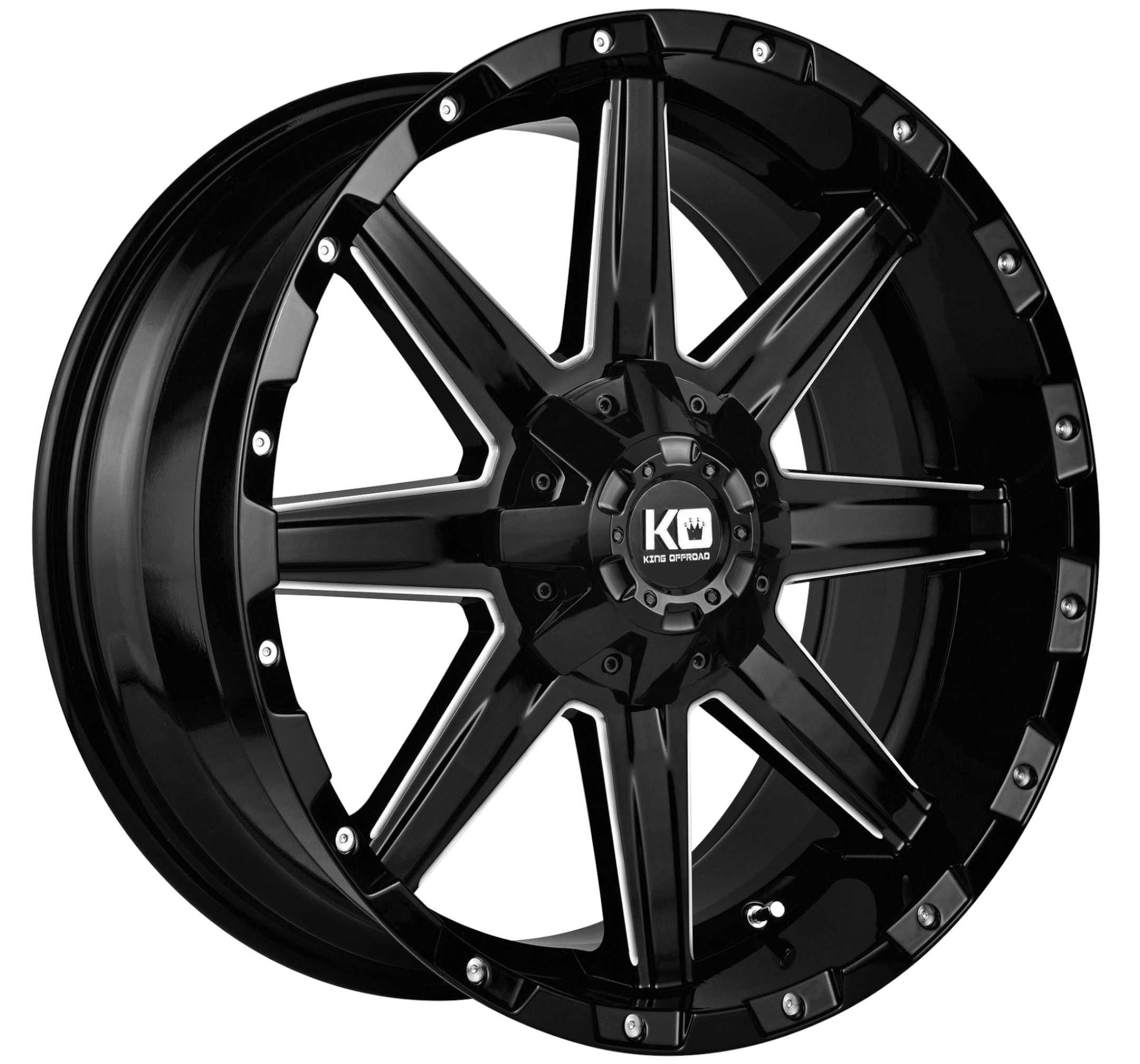 King 17x9 BLADE 6x139.7 GLOSS BLACK MILLED +0