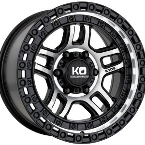 King 17x9 BARRETT 6x139.7 MACHINED FACE SATIN BLACK +12