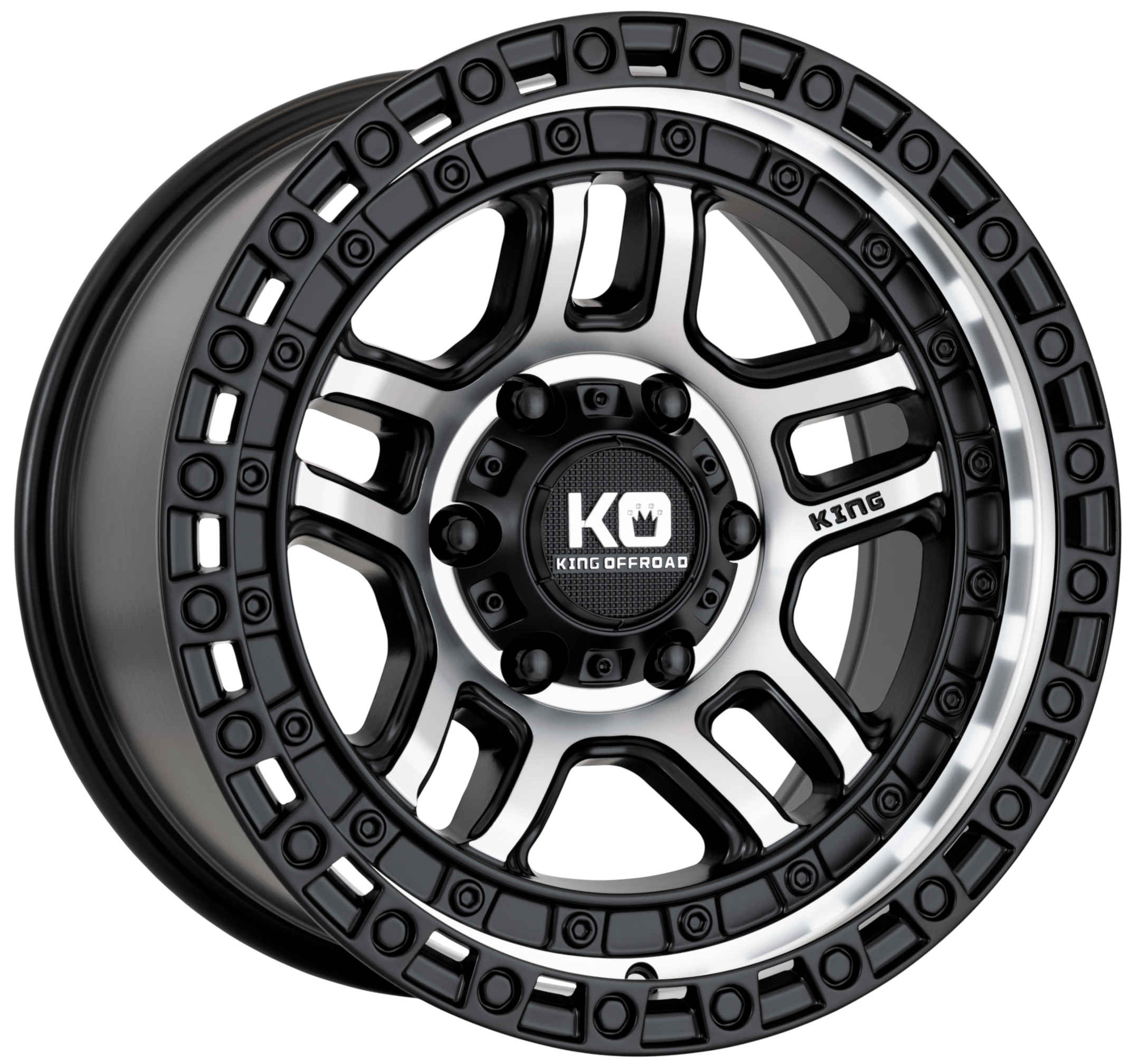 King 17x9 BARRETT 6x139.7 MACHINED FACE SATIN BLACK +12