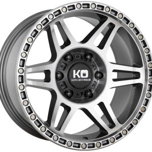 King 17x9 KONG 6x139.7 MACHINED FACE LIGHT GUNMETAL +12