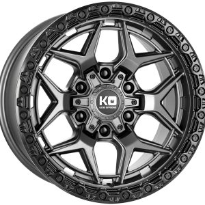 King 18x9 GROWLER 6x135 & 6x139.7 MATTE TITANIUM - BLACK LIP +12