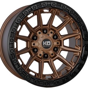 King 18x9 WARRIOR 6x135 & 6x139.7 SATIN BRONZE - BLACK LIP +12