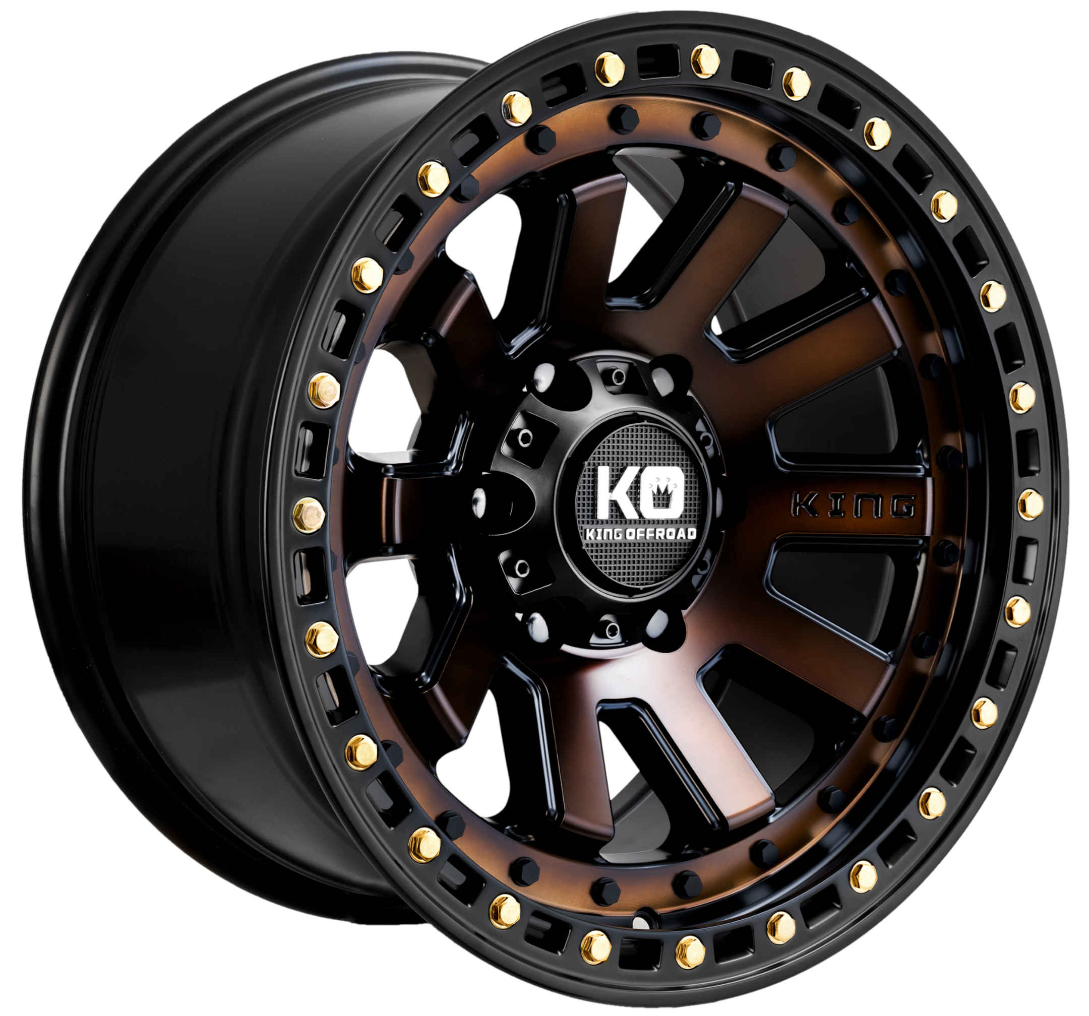 King 18x9 SNATCH 6x139.7 BRONZE FACE SATIN BLACK LIP +40