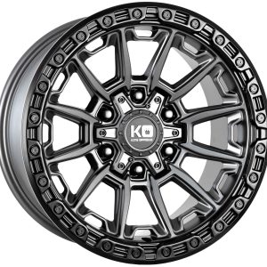 King 20x9 WARRIOR 6x135 & 6x139.7 MATTE TITANIUM - BLACK LIP +17