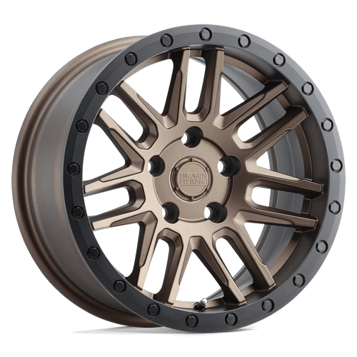 Black Rhino Hard Alloys 17X8 ARCHES 5X100 BRONZE W/ BLACK RING +30