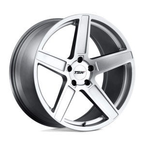 TSW 17X8 ASCENT 5X120 MATTE TITANIUM SILVER +35