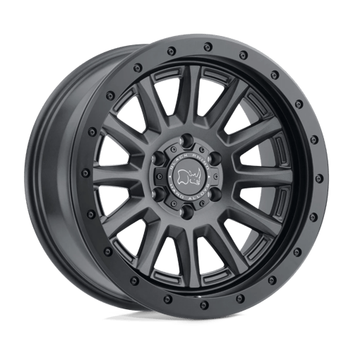 Black Rhino Hard Alloys 17X8.5 DUGGER 6X139.7 GUN BLACK W/ BLACK ROCK GUARD +0