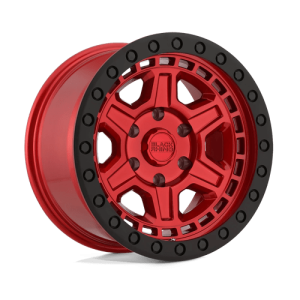 Black Rhino Hard Alloys 17X9 RENO 6X139.7 CANDY RED W/ BLACK RING & BOLTS +0