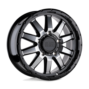 Black Rhino Hard Alloys 18X8 EXCURSION 6X139.7 GLOSS BLACK W/ MIRROR FACE +35