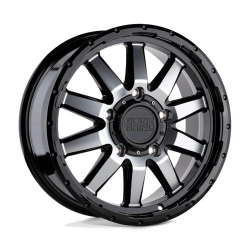 Black Rhino Hard Alloys 18X8 EXCURSION 6X139.7 GLOSS BLACK W/ MIRROR FACE +35