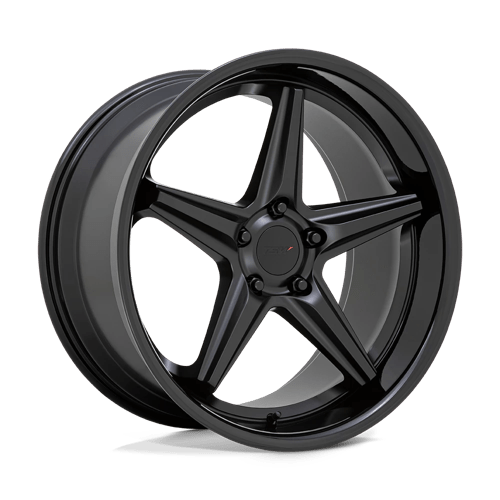 TSW 19X9.5 LAUNCH 5X114.3 MATTE BLACK W/ GLOSS BLACK LIP +40