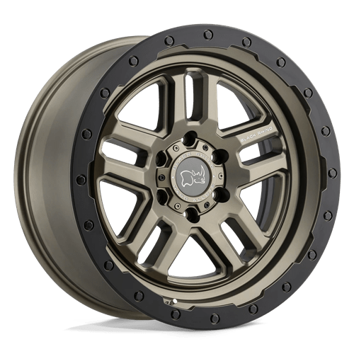 Black Rhino Hard Alloys 20X9.5 BARSTOW 6X139.7 MATTE BRONZE W/ MATTE BLACK RING +12