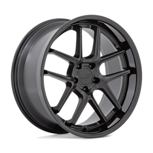 American Racing 20X12 AR942 5X115 MATTE BLACK W/ GLOSS BLACK LIP +6