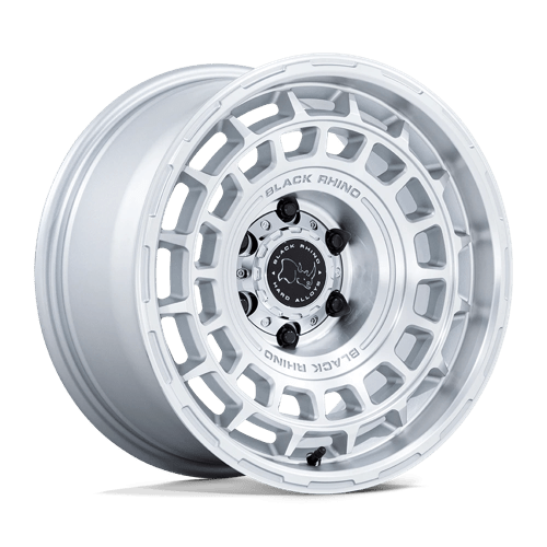 Black Rhino Hard Alloys 20X8.5 AWOL 6X139.7 SILVER W/ MACHINED FACE +12
