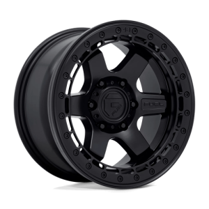 Fuel 1PC 17X8.5 BLOCK 6X139.7 MATTE BLACK W/ MATTE BLACK RING +0