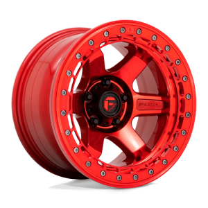 Fuel 1PC 17X8.5 BLOCK 6X139.7 CANDY RED W/ CANDY RED RING +0