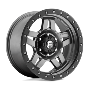 Fuel 1PC 17X8.5 ANZA 6X139.7 MATTE GUN METAL BLACK BEAD RING +6