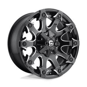 Fuel 1PC 17X9 BATTLE 5X5.5/150 GLOSS BLACK MILLED +1