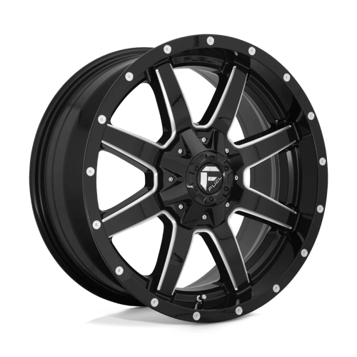 Fuel 1PC 20X9 D610 5X5.5/150 GLOSS BLACK MILLED +20
