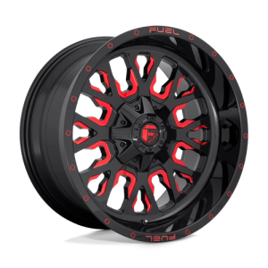 Fuel 1PC 20X9 STROKE 6X135/5.5 GLOSS BLACK RED TINTED CLEAR +20