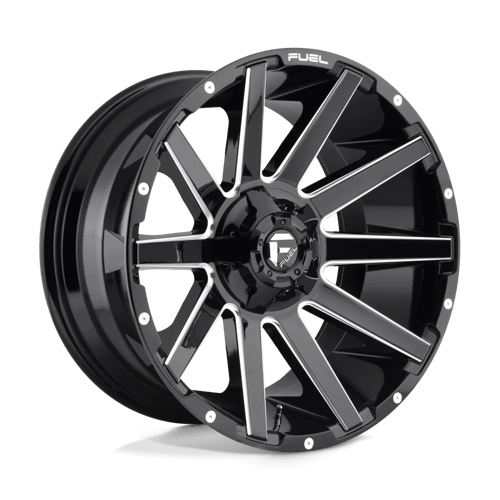 Fuel 1PC 20X10 CONTRA 8X165.1 GLOSS BLACK MILLED -18