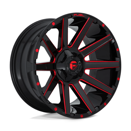 Fuel 1PC 20X9 CONTRA 6X135/5.5 GLOSS BLACK RED TINTED CLEAR +20