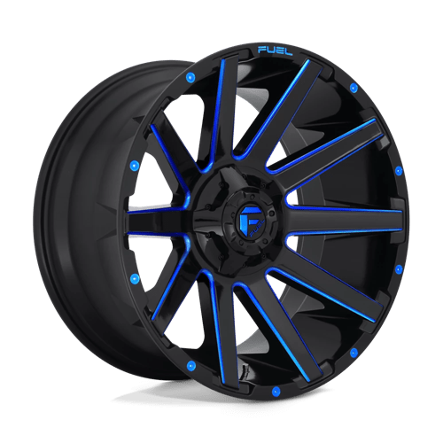 Fuel 1PC 20X9 CONTRA 5X5.5/150 GLOSS BLACK BLUE TINTED CLEAR +20
