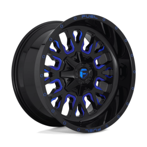 Fuel 1PC 18X9 STROKE 6X135/5.5 GLOSS BLACK BLUE TINTED CLEAR +20