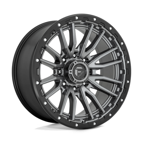 Fuel 1PC 22X10 REBEL 8X165.1 MATTE GUN METAL BLACK BEAD RING -18