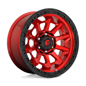 Fuel 1PC 17X9 COVERT 5X127 CANDY RED BLACK BEAD RING -12