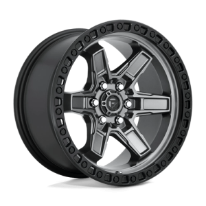 wheelpros-d69817908755-2.png Fuel 1PC 17X9 KICKER 6X114.3 MATTE GUN METAL BLACK BEAD RING +12