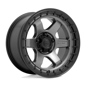 Fuel 1PC 18X9 BLOCK 6X139.7 MATTE GUNMETAL W/ BLACK RING +1