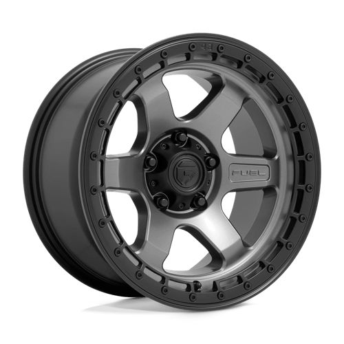 Fuel 1PC 18X9 BLOCK 6X139.7 MATTE GUNMETAL W/ BLACK RING +1