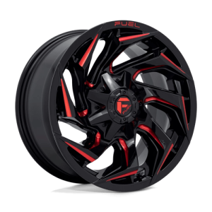 Fuel 1PC 18X9 REACTION 6X135/5.5 GLOSS BLACK MILLED W/ RED TINT +1