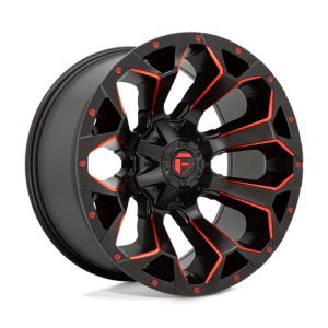 Fuel 1PC 20X9 ASSAULT 8X170 MATTE BLACK RED MILLED +20