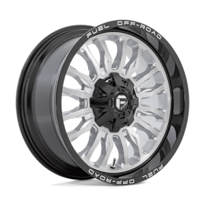 Fuel 1PC 20X9 ARC 6X135/5.5 SILVER BRUSHED FACE W/ MILLED BLACK LIP +1