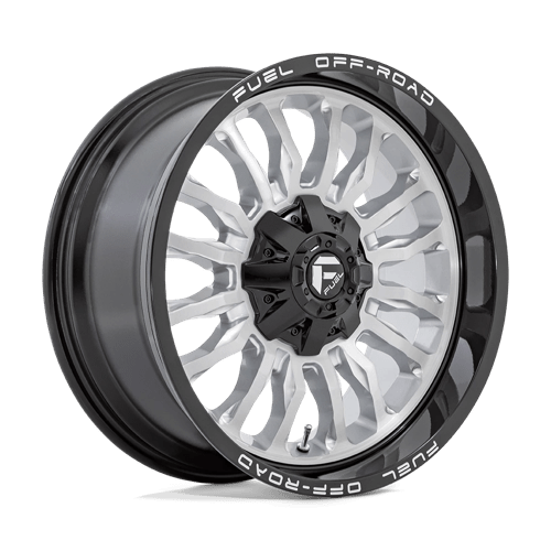 Fuel 1PC 22X12 ARC 6X135/5.5 SILVER BRUSHED FACE W/ MILLED BLACK LIP -44