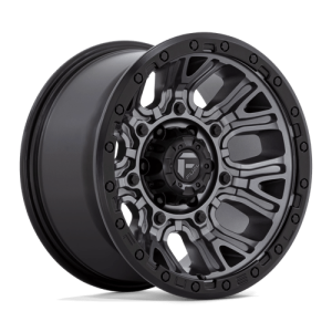 Fuel 1PC 17X9 TRACTION 6X139.7 MATTE GUNMETAL W/ BLACK RING -12