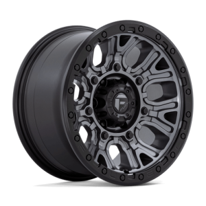 Fuel 1PC 17X9 TRACTION 6X139.7 MATTE GUNMETAL W/ BLACK RING +1