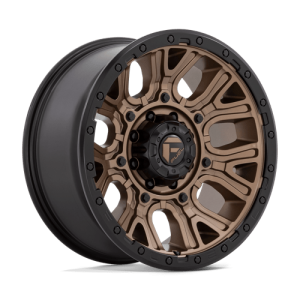 Fuel 1PC 20X9 TRACTION 8X180 MATTE BRONZE W/ BLACK RING +1