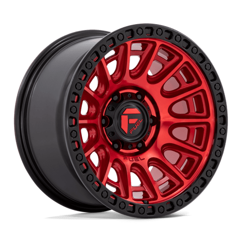 Fuel 1PC 17X9 CYCLE 5X127 CANDY RED W/ BLACK RING +1