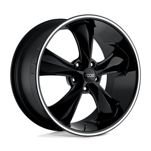 Foose 1PC 20X8.5 LEGEND 5X114.3 GLOSS BLACK MILLED +32