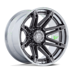 Fuel 1PC 22X10 BRAWL 6X139.7 PLATINUM W/ CHROME LIP -18