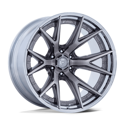 Fuel 1PC 20X10 CATALYST 6X139.7 PLATINUM W/ CHROME LIP -18