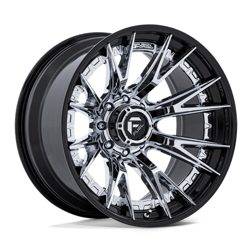 Fuel 1PC 20X10 CATALYST 8X165.1 CHROME W/ GLOSS BLACK LIP -18