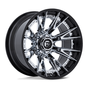Fuel 1PC 20X9 CATALYST 8X165.1 CHROME W/ GLOSS BLACK LIP +1