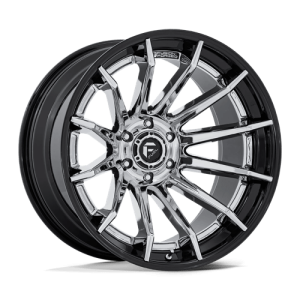 Fuel 1PC 20X9 BURN 6X139.7 CHROME W/ GLOSS BLACK LIP +1