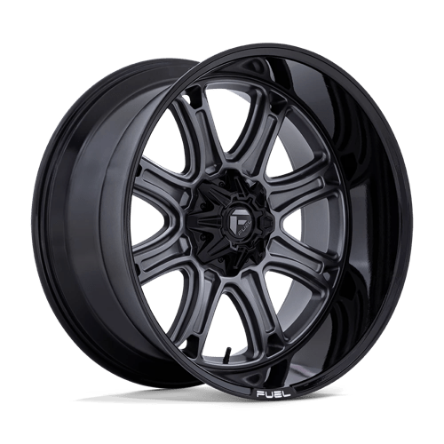 Fuel 1PC 20X10 DARKSTAR 8X170 MATTE GUNMETAL W/ BLACK LIP -18